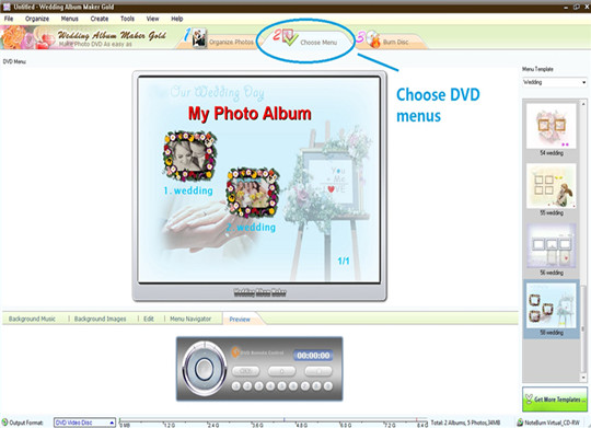 choose DVD menu